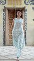 Chic Floral Printed A-Line Kurti with Straight Palazzo Set